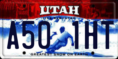 UT license plate A501HT