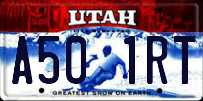 UT license plate A501RT