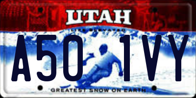 UT license plate A501VY