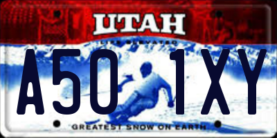 UT license plate A501XY
