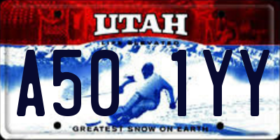 UT license plate A501YY