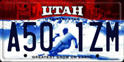 UT license plate A501ZM