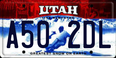 UT license plate A502DL