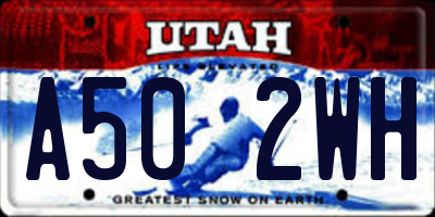UT license plate A502WH