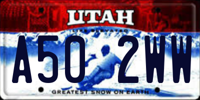 UT license plate A502WW