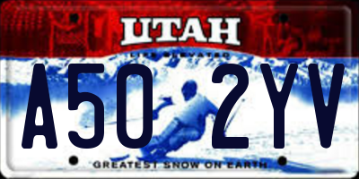 UT license plate A502YV