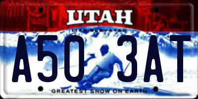 UT license plate A503AT