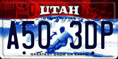 UT license plate A503DP