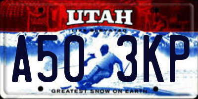 UT license plate A503KP