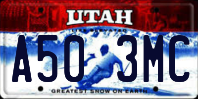 UT license plate A503MC