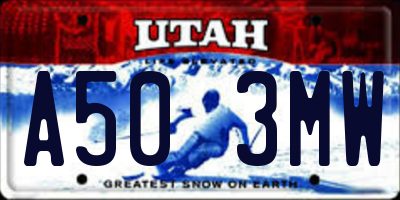 UT license plate A503MW