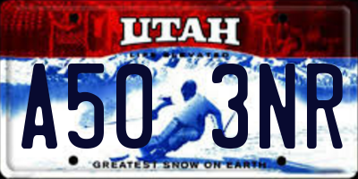 UT license plate A503NR