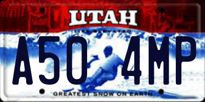 UT license plate A504MP