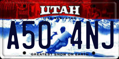 UT license plate A504NJ