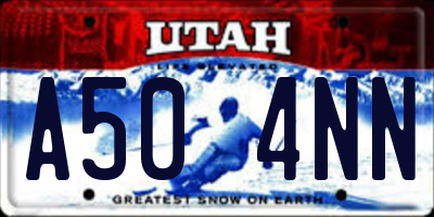 UT license plate A504NN