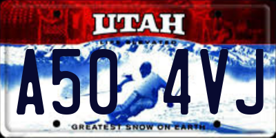 UT license plate A504VJ