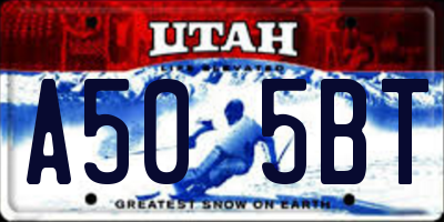 UT license plate A505BT
