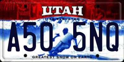 UT license plate A505NQ