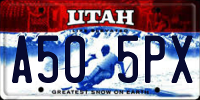 UT license plate A505PX