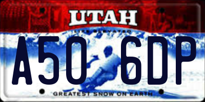 UT license plate A506DP