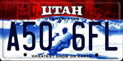 UT license plate A506FL