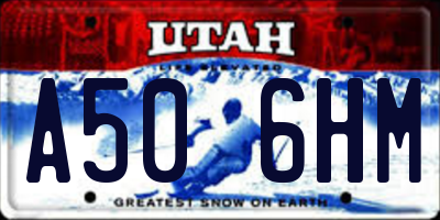 UT license plate A506HM