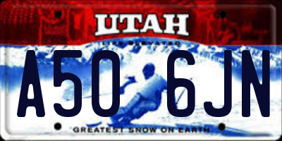 UT license plate A506JN