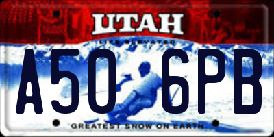 UT license plate A506PB