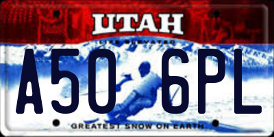 UT license plate A506PL