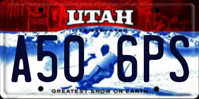 UT license plate A506PS
