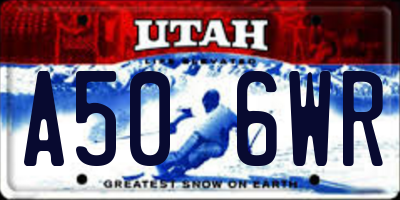 UT license plate A506WR