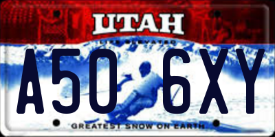 UT license plate A506XY