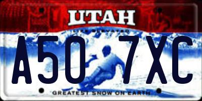 UT license plate A507XC