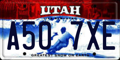 UT license plate A507XE