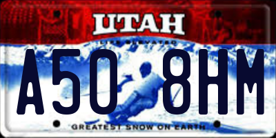 UT license plate A508HM