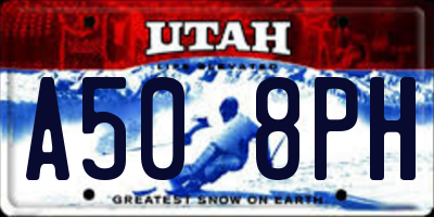 UT license plate A508PH