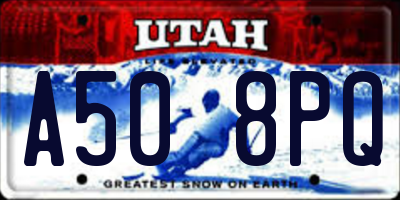 UT license plate A508PQ
