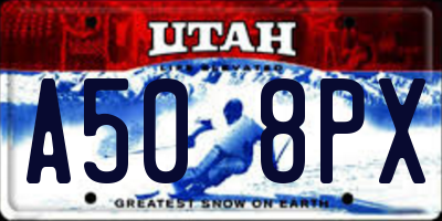 UT license plate A508PX