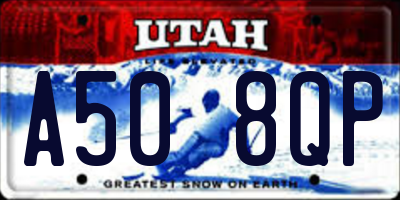 UT license plate A508QP