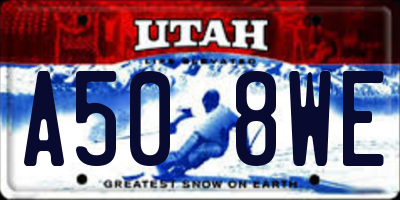 UT license plate A508WE