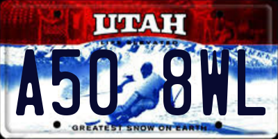 UT license plate A508WL