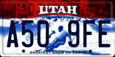 UT license plate A509FE