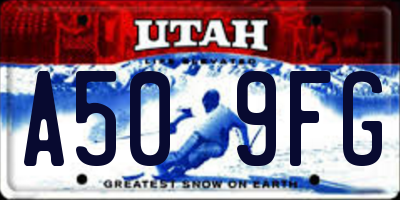 UT license plate A509FG