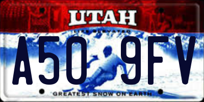 UT license plate A509FV