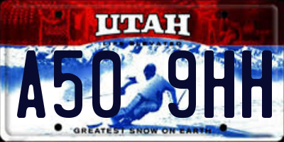 UT license plate A509HH