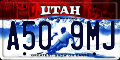 UT license plate A509MJ
