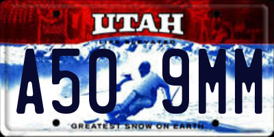 UT license plate A509MM