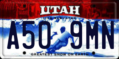 UT license plate A509MN