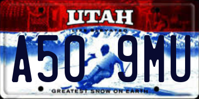 UT license plate A509MU