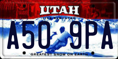 UT license plate A509PA